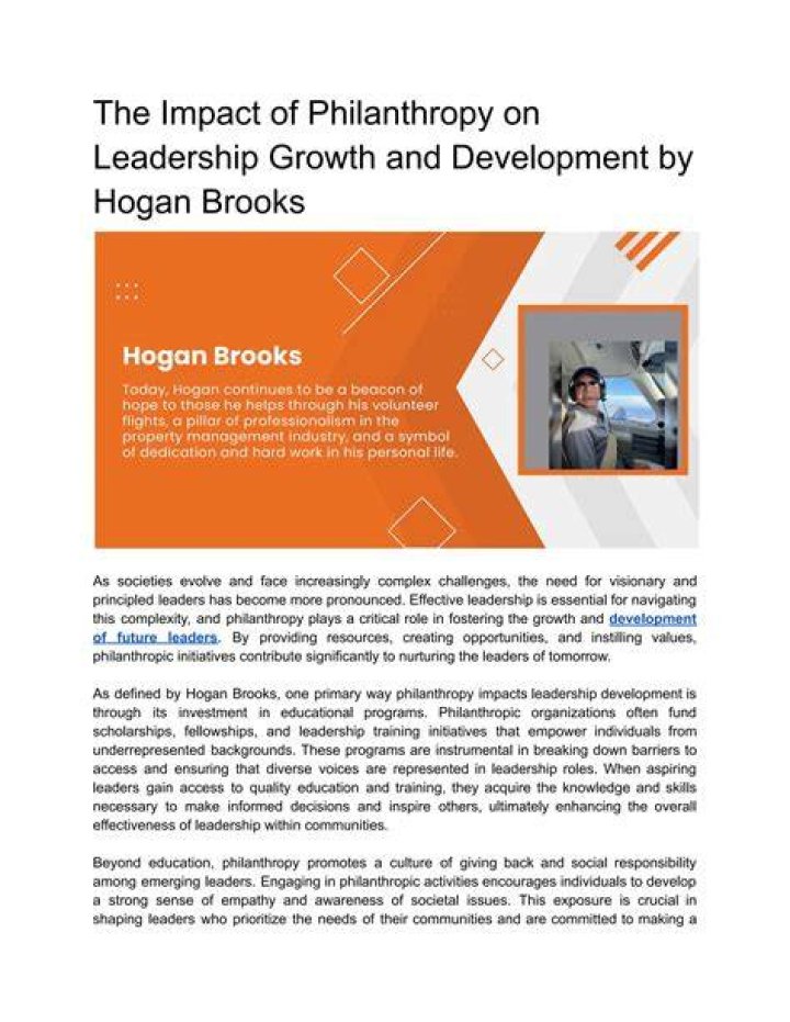 Philanthropy, Impact, And Leadership Lessons