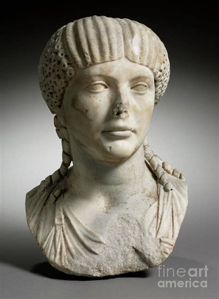 Portrait Of Octavia, Wife Of Nero, marble Sculpture by Roman Imperial