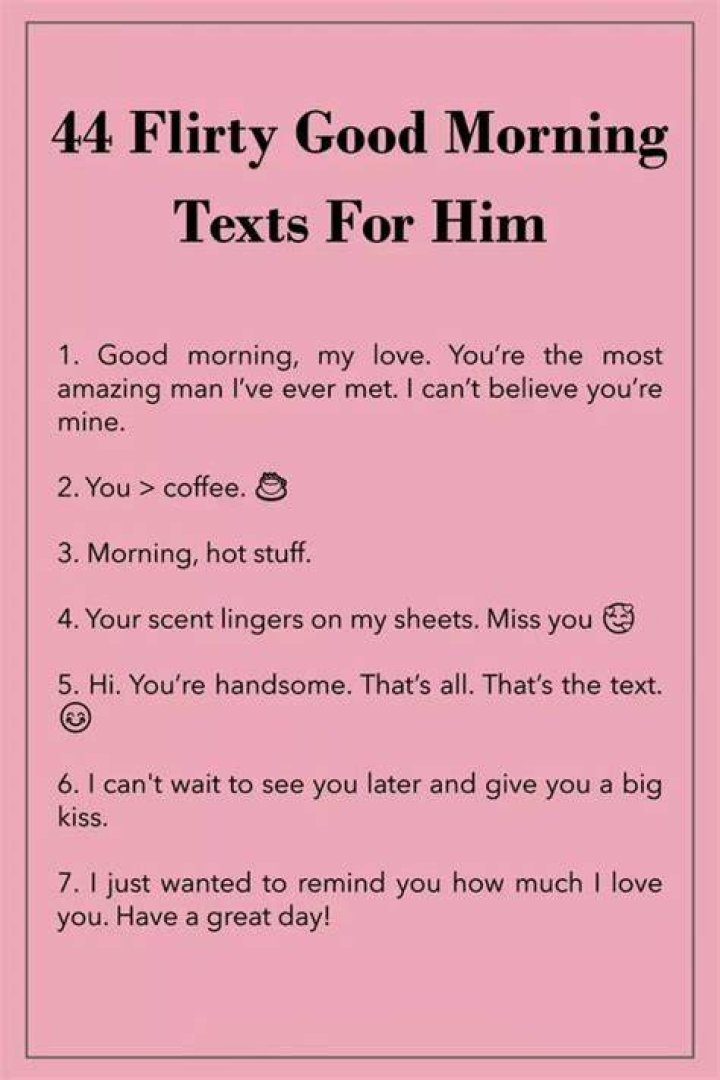 √ Text Messages Flirty Good Morning Memes For Him