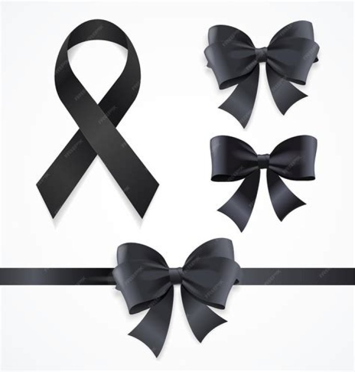 Realistic detailed 3d black mourning symbol Vector Image