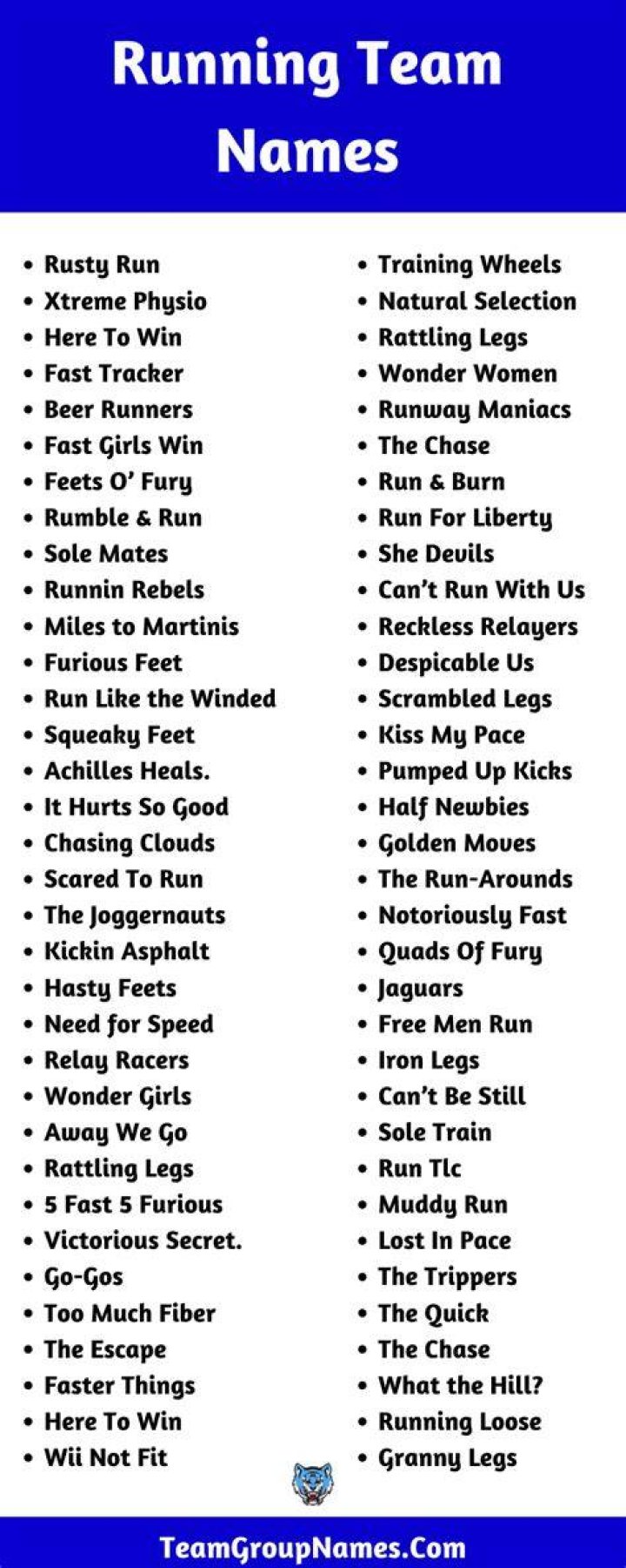 Running Team Names Ideas 524+ Funny Names For Running Group