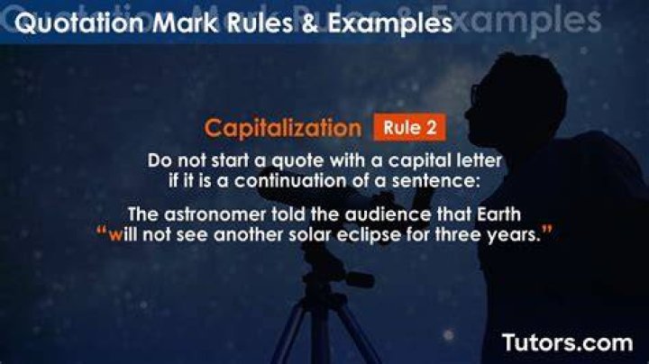 Should a quote start with a capital?