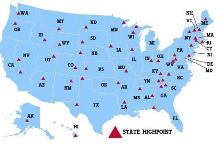 US State High Points CalTopo