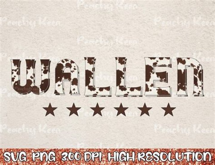 Wallen name with stars Sublimation PNG Digital Etsy
