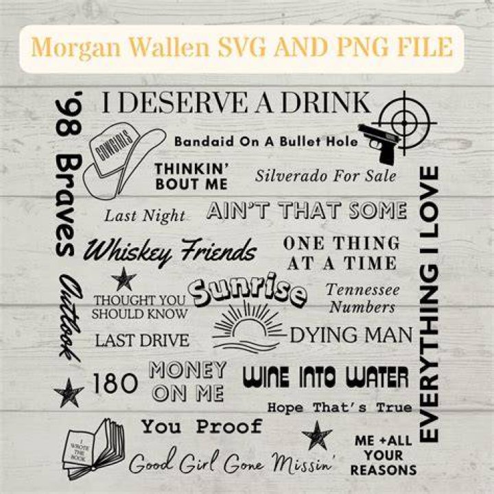 Wallen Song Lyrics SVG