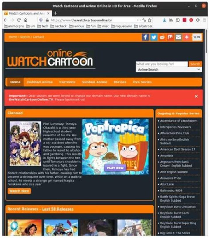 Website Info Watch Cartoons and Anime Online