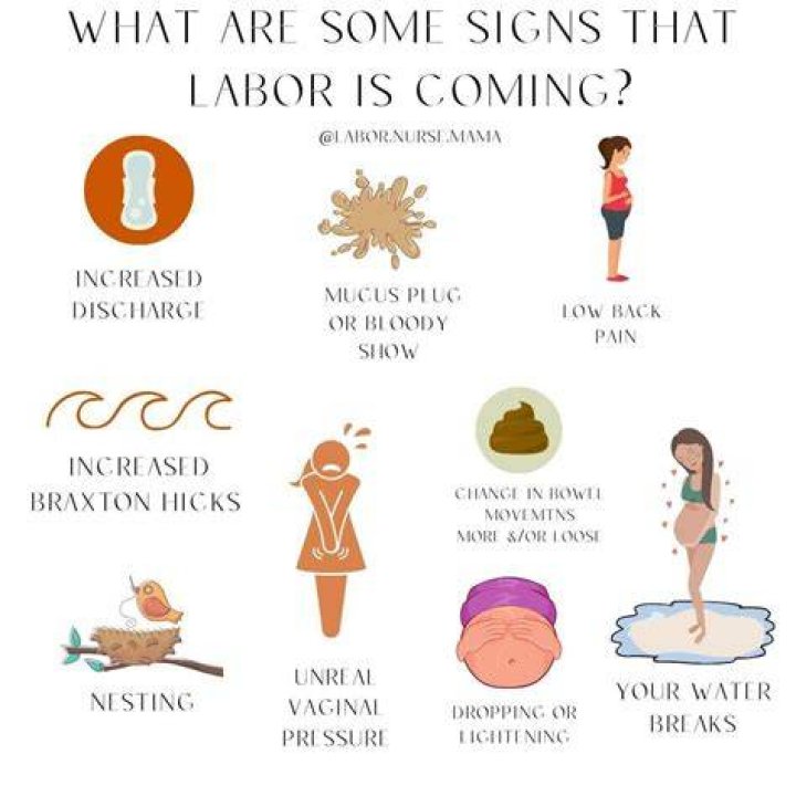 What are 3 signs that labor is approaching?