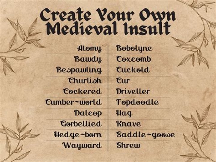 What are some medieval words?