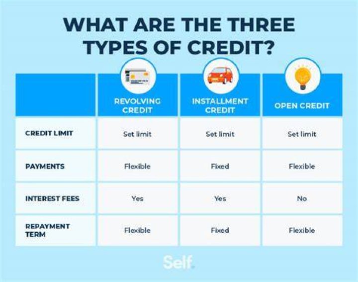 What are the 4 types of credit?