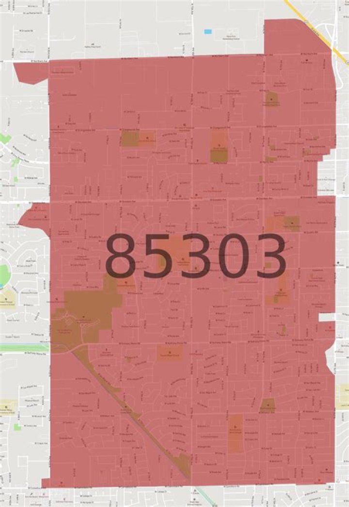 What area code is 85303?