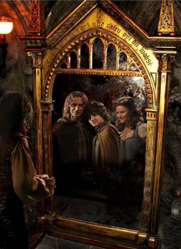 What does Hermione see in the Mirror of Erised?