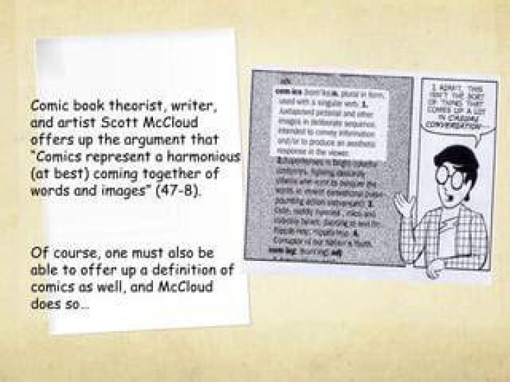 What does McCloud argue is the language of comics?