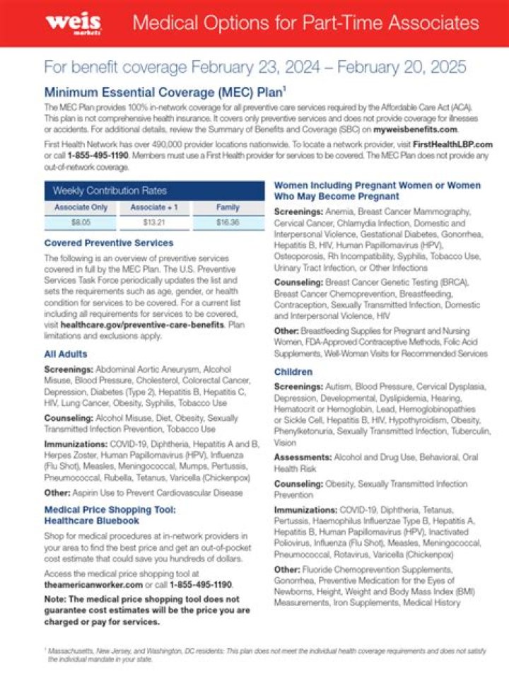What does minimum essential coverage plan cover?