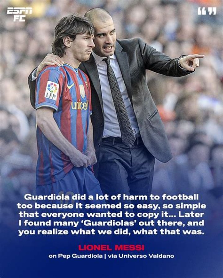 What Guardiola said about Messi?