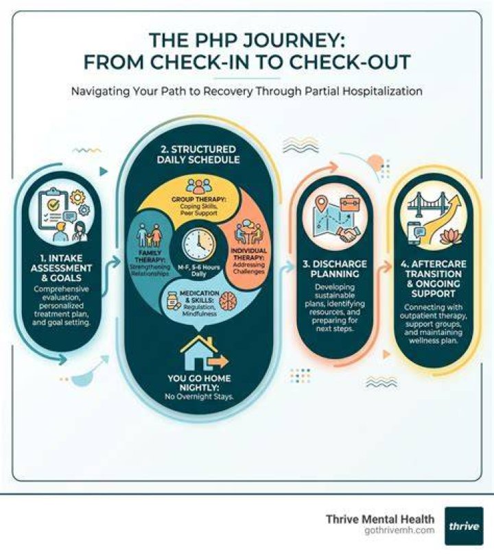 What happens in a partial hospitalization program?