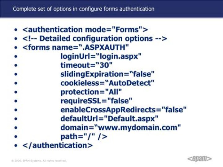 What is authentication mode forms?