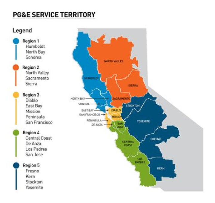 What is PG&E service territory?