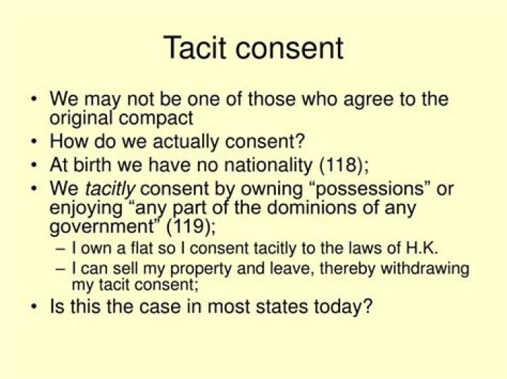 What is tacit consent in law?