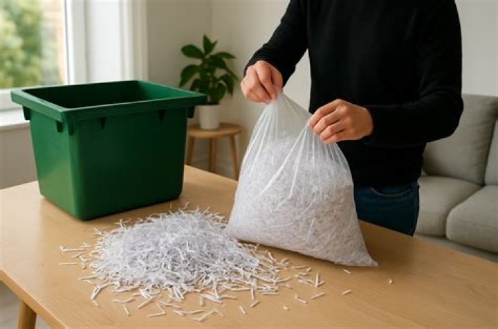 What is the best way to dispose of shredded paper?