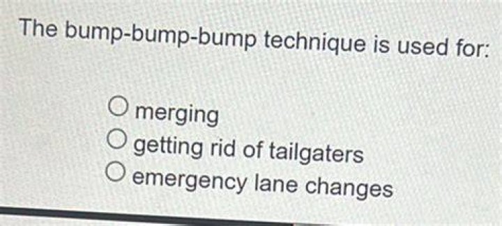 What is the bump bump bump technique?