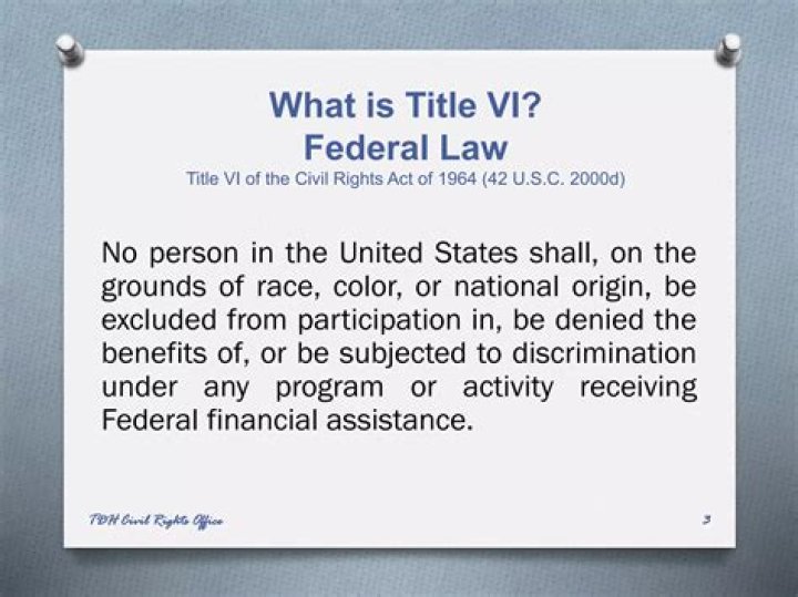 What is Title VI education?