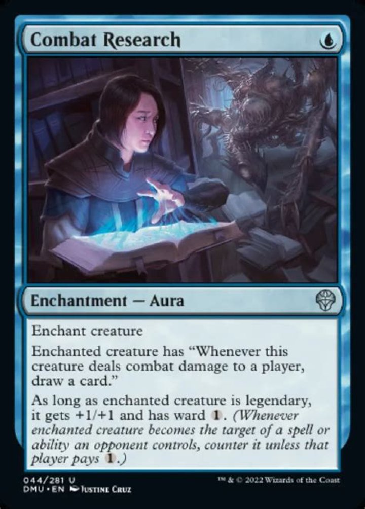 When enchanted creature deals damage to a player draw a card?