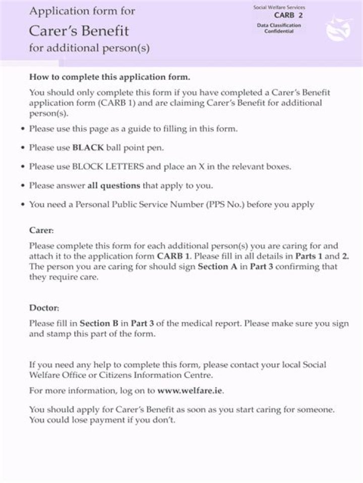 Where do I get carers benefit form?