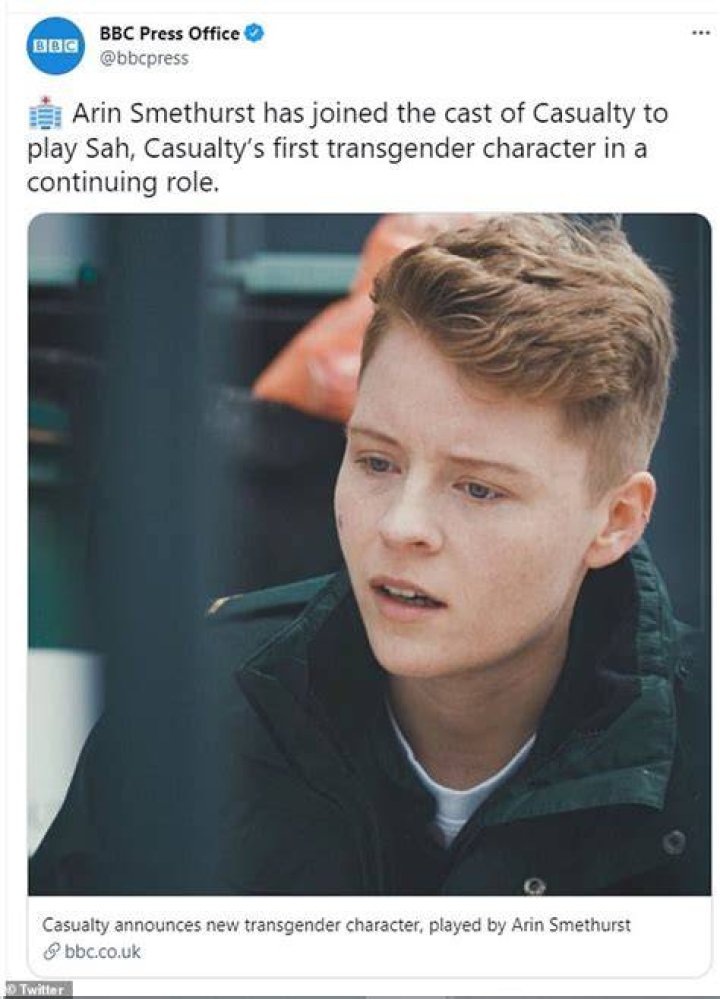 Who is Arin Smethurst? Meet The Actor Behind BBC Casualtys First Transgender Character Sah