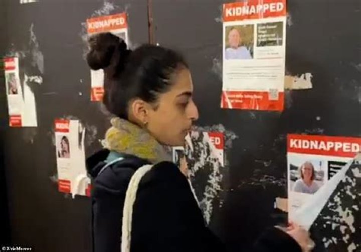 Who is Tenebris Gignit? Woman filmed tearing posters of kidnapped Israeli children in Tribeca