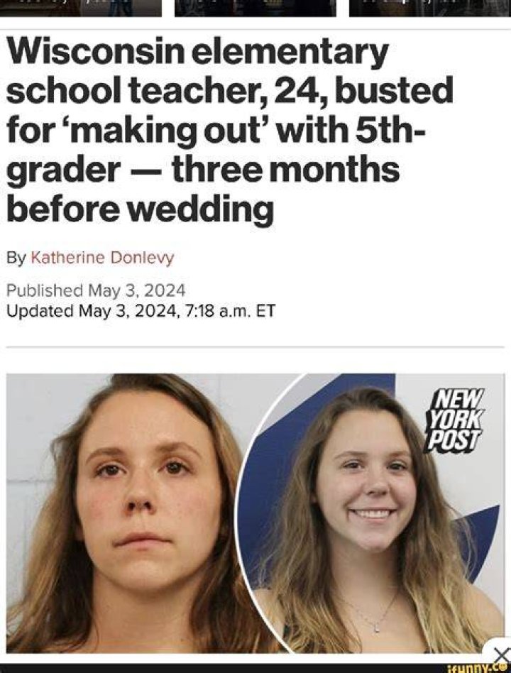 Wisconsin elementary school teacher, 24, busted for ‘making out’ with