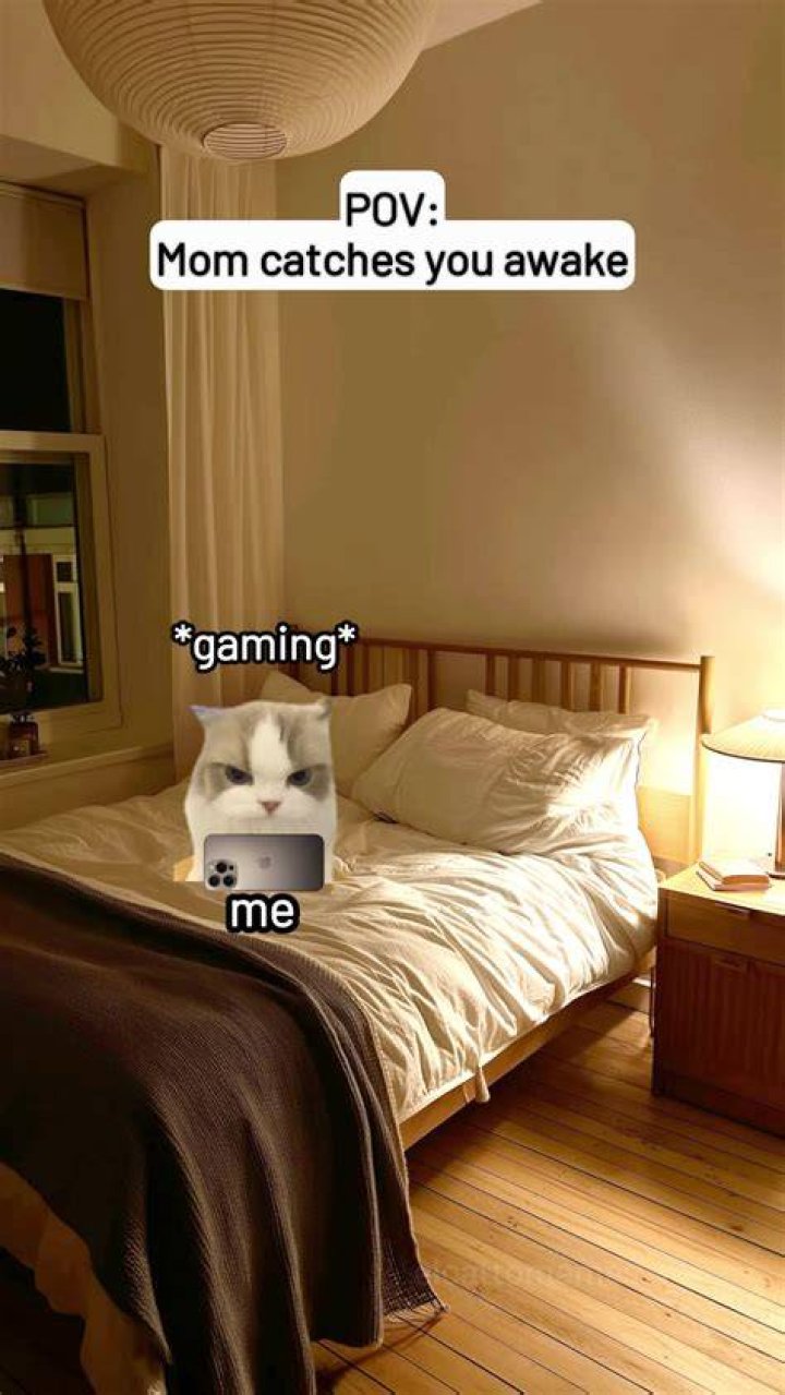 your mom catches you awake at 3am Imgflip